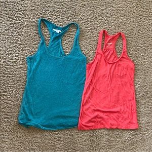 2 Women’s American Eagle Racerback Tanks - Small